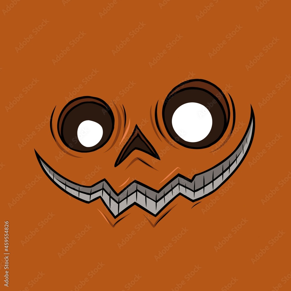 Halloween pumpkin - tshirt vector illustration Halloween pumpkin - tshirt vector illustration