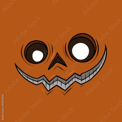 Halloween pumpkin - tshirt vector illustration