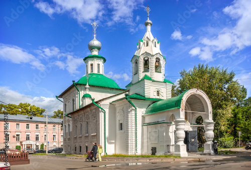 Church of the Intercession on Torgu in Vologda on a summer sunny day