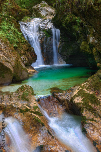 waterfall in the mountains