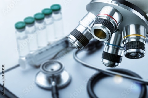Modern biotechnology scientific research equipment, microscope