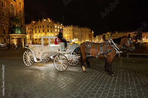 Carriage at the Market Square, Krakow, Poland