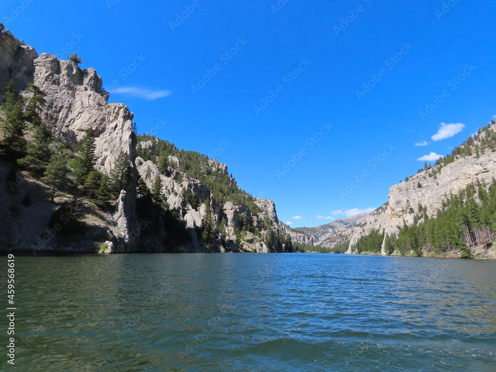 Scenic views of Gates of the Mountains Wilderness and the Missouri River in Montana.