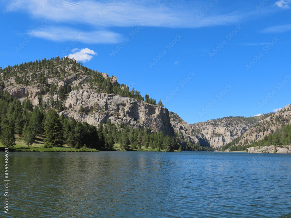 Scenic views of Gates of the Mountains Wilderness and the Missouri River in Montana.