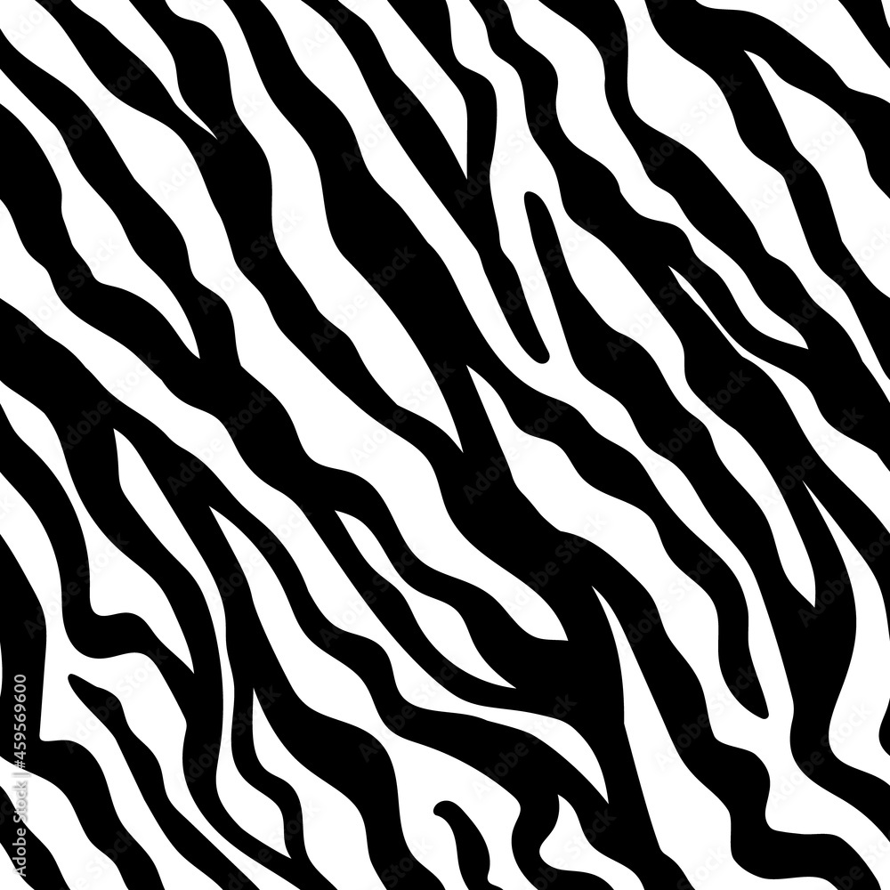Vector seamless zebra skin pattern. Animal print design for textile, wallpaper, wrapping paper. Vector seamless zebra skin pattern. Animal print design for textile, wallpaper, wrapping paper.