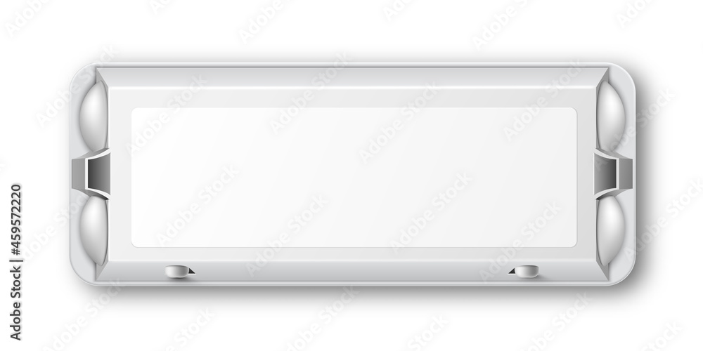 Egg tray 3d realistic vector template on white background. 3D illustration Egg tray 3d realistic vector template on white background. 3D illustration