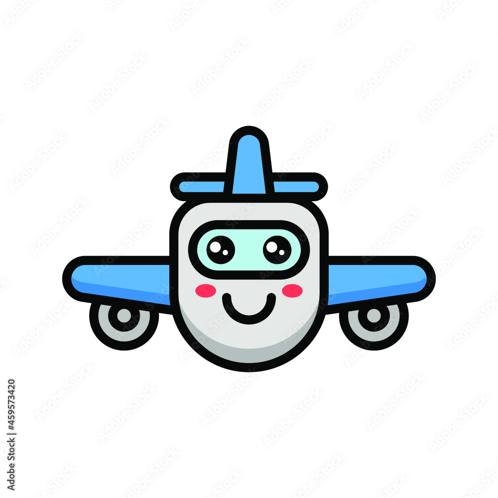 cute airplane icon illustration vector graphic cute airplane icon illustration vector graphic