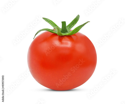 Whole tomato isolated on white background
