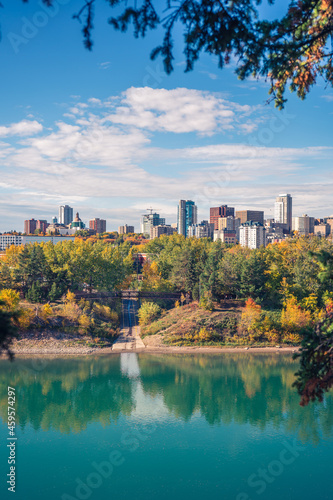 Edmonton Skyline North Saskatchewan River Valley Fall 