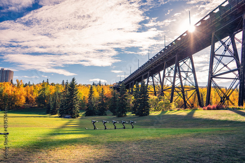 High Level Bridge in Kinsmen Park Edmonton Alberta photo