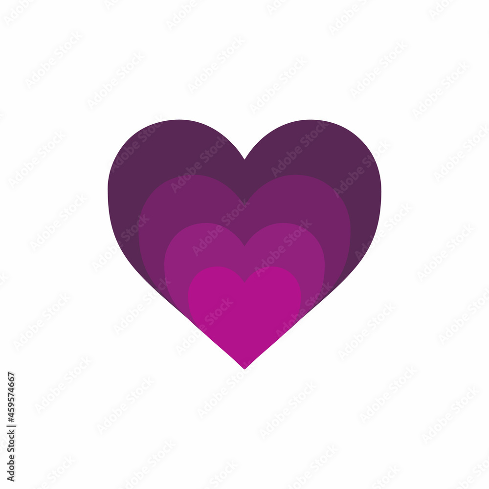 Heart vector. Purple heart vector design illustration. Heart vector. Purple heart vector design illustration.