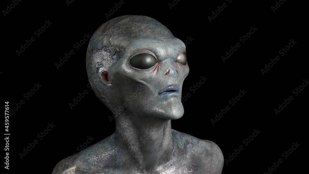 Blue Grey Alien staring from darkness #9 Blue Grey Alien staring from darkness #9