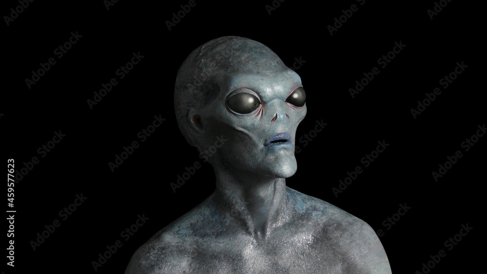 Blue Grey Alien staring from darkness #8 Blue Grey Alien staring from darkness #8