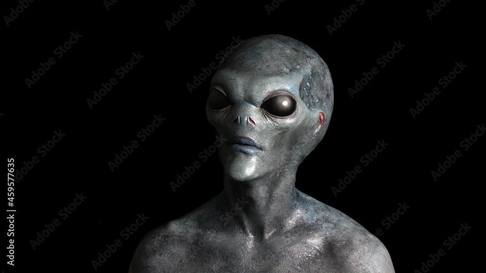 Blue Grey Alien staring from darkness #6 Blue Grey Alien staring from darkness #6