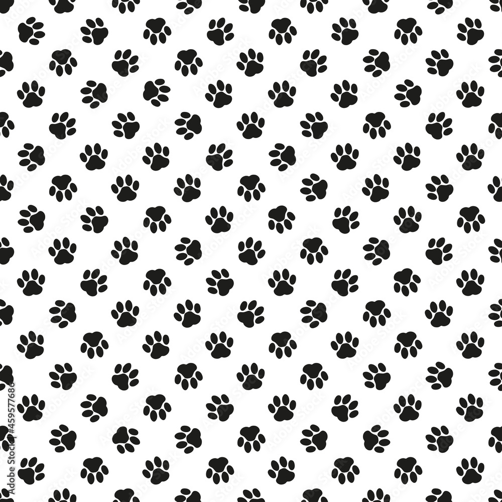 Seamless dog paw pattern background texture Seamless dog paw pattern background texture