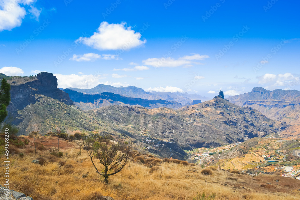 Mountains of the island of Gran Canaria, originally - this is a volcano and the landscape was formed as a result of its activity Mountains of the island of Gran Canaria, originally - this is a volcano and the landscape was formed as a result of its activity