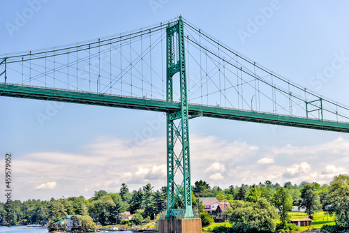 The Thousand Islands Bridge spanning the St Lawrence River between Canada and the USA photo