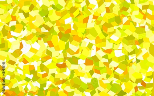 Light Green  Yellow vector texture with colorful hexagons.