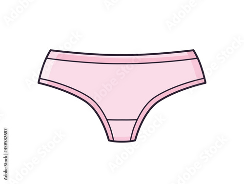 Pink panties isolated cartoon vector icon