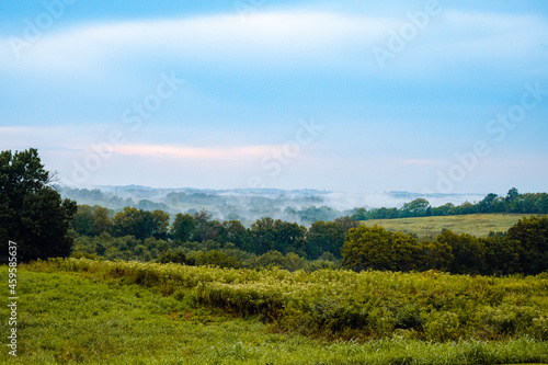 fog rolling in the valley