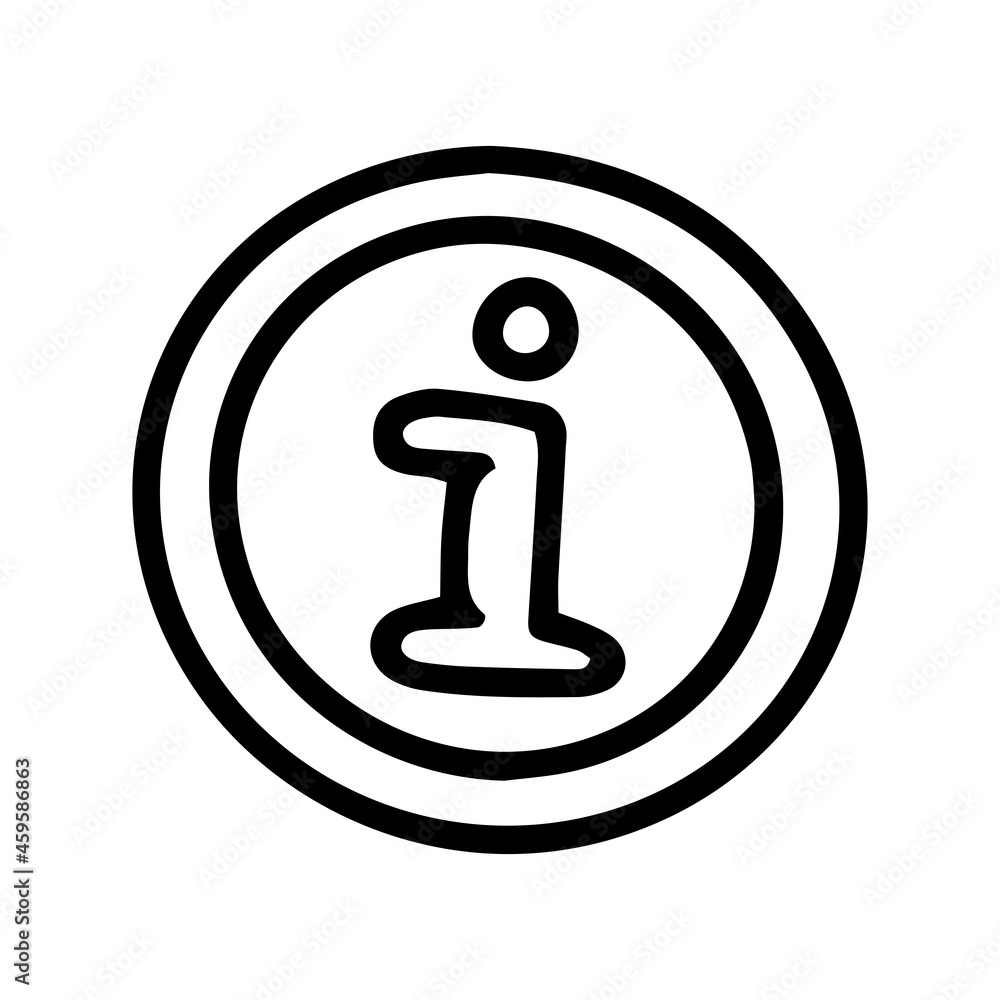 information symbol line vector doodle simple icon