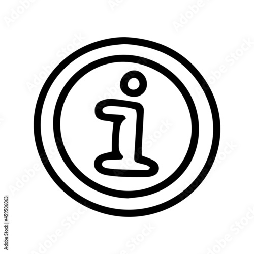 Obraz na płótnie information symbol line vector doodle simple icon w salonie