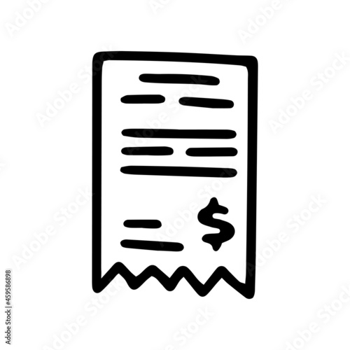 Obraz na płótnie receipt line vector doodle simple icon design w salonie