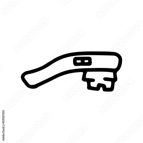 facial vibration massager line vector doodle simple icon