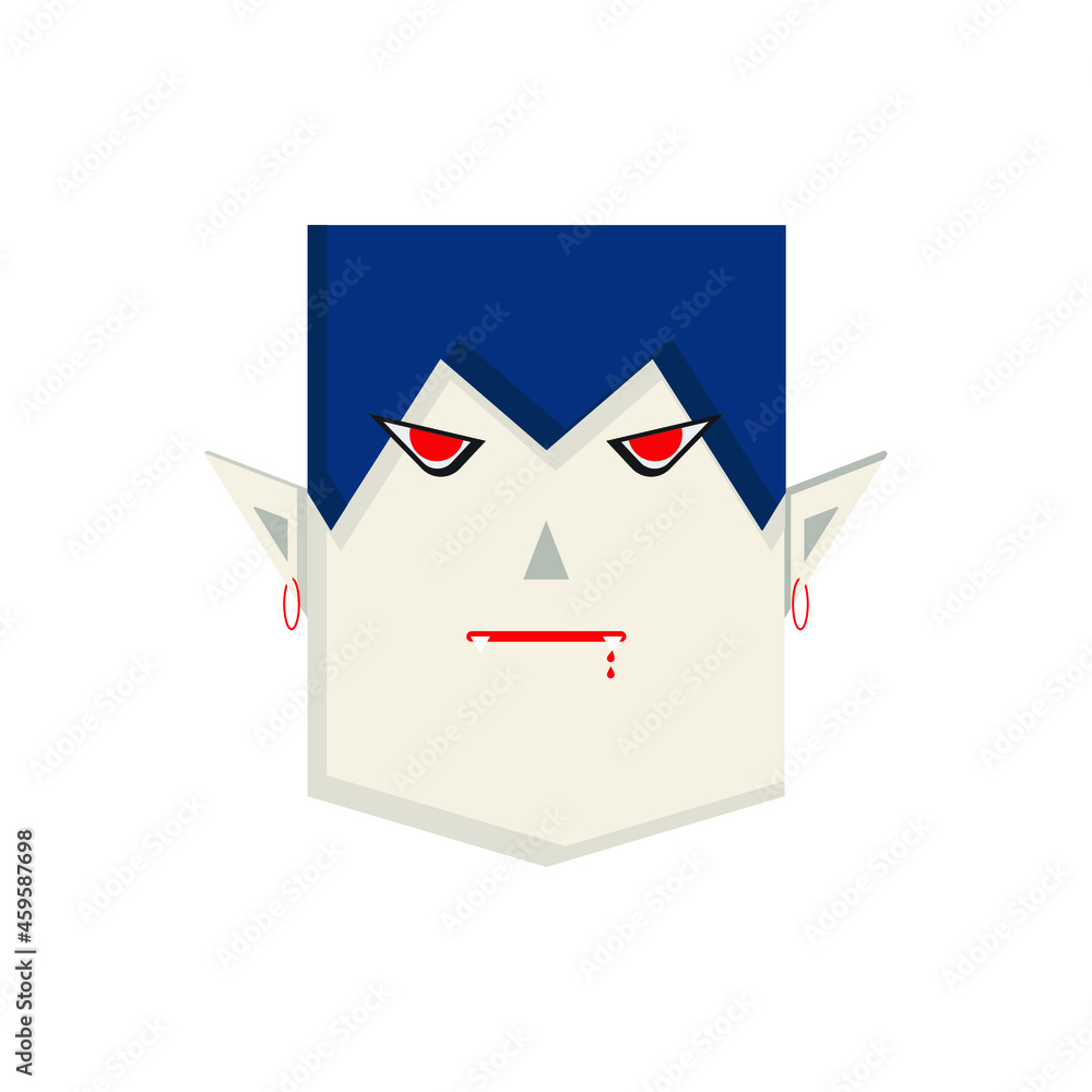 Vampire Haloween Icon vector Line on white background image for web, presentation, logo, Icon Symbol. Vampire Haloween Icon vector Line on white background image for web, presentation, logo, Icon Symbol.