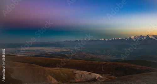 sunset in the mountains