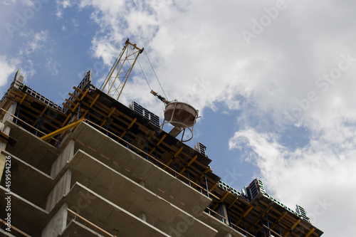 Construction in the city. Construction of the building.