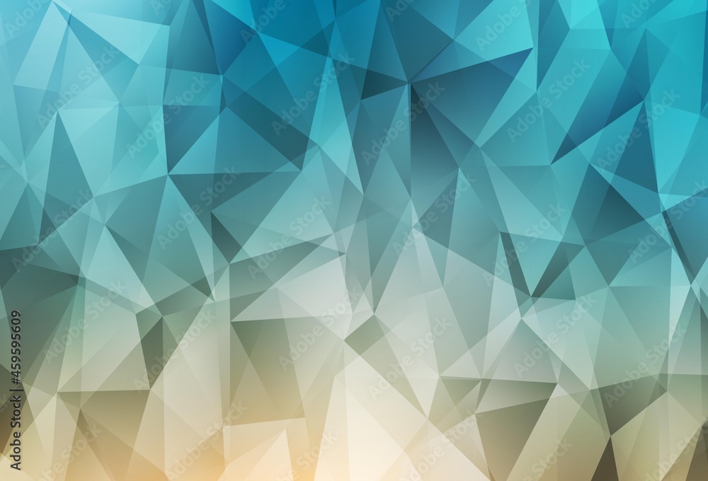 Obraz premium Light Blue, Yellow vector shining triangular background.