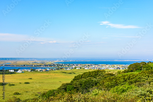 北海道 琵琶瀬展望台より霧多布湿原望む