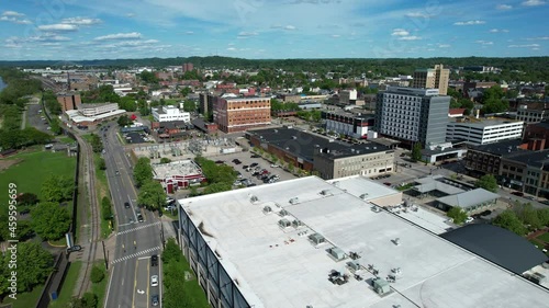 aerial drone view over huntington west virginia photo