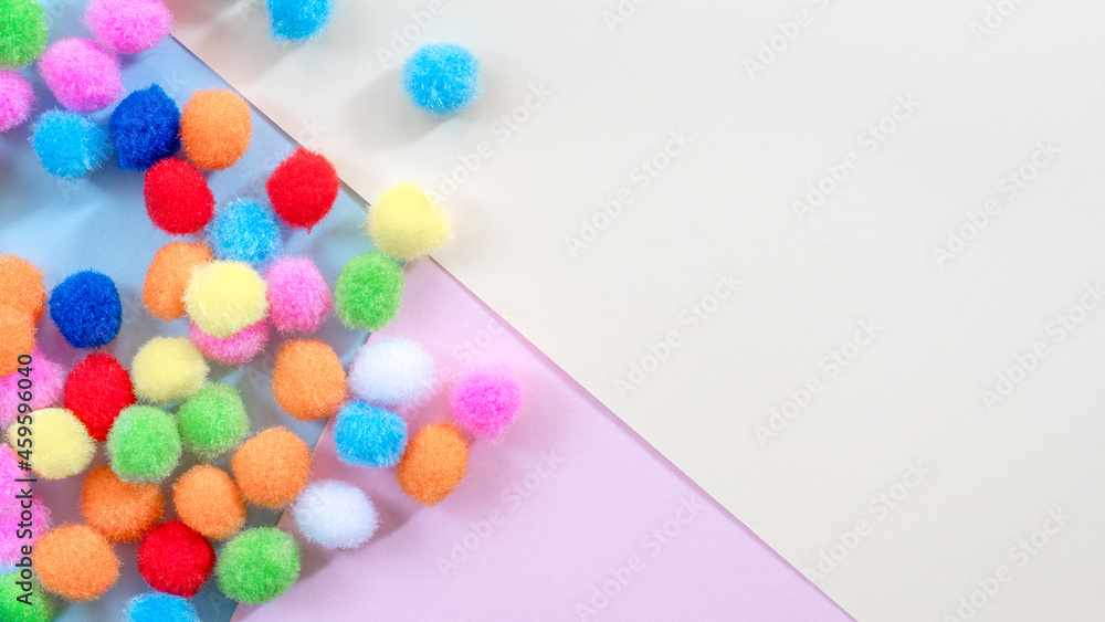 Obraz premium Abstract pastel colored paper texture background with multicolored confetti.