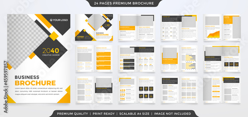 a4 corporate brochure template with minimalist and modern style use for business profile and presentation