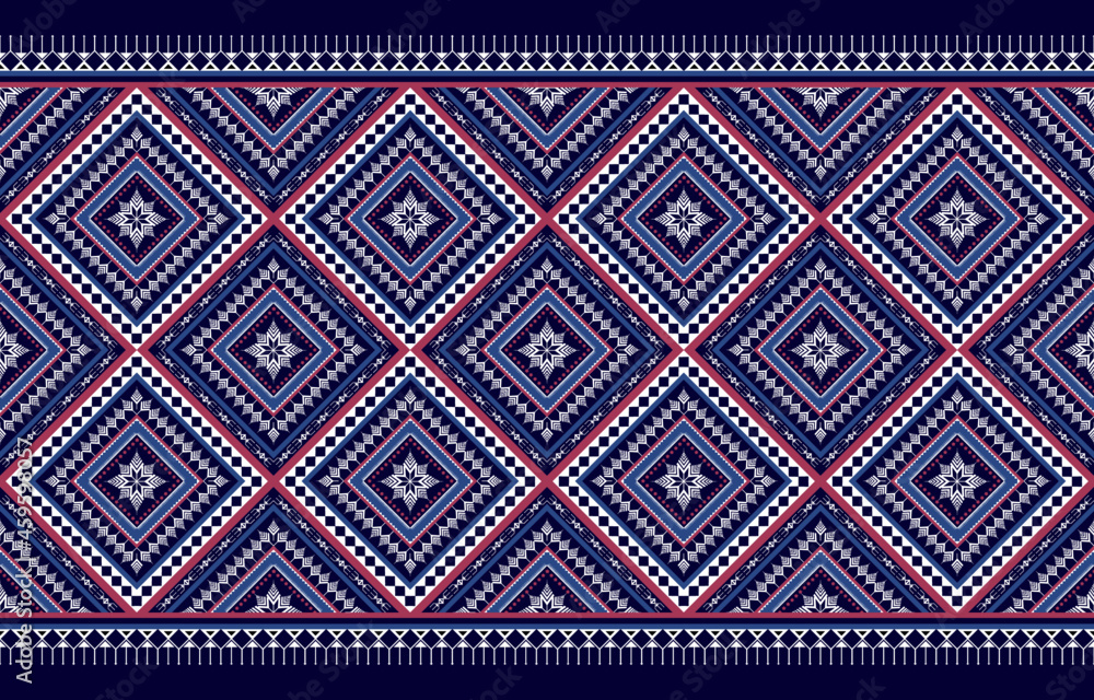 Abstract ethnic geometric pattern. Design for background, illustration, wallpaper, fabric, texture, batik, carpet, clothing, embroidery