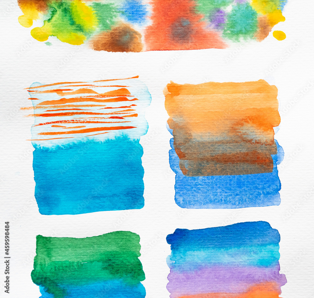 Fototapeta premium Abstract watercolor brush strokes with space for your own text.