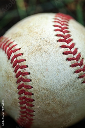 Baseball closeup