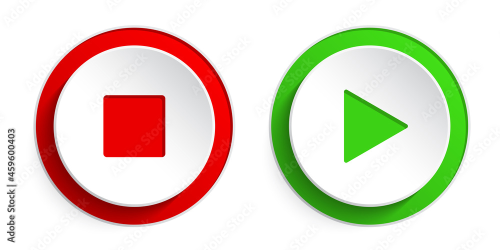 Play and stop buttons Play and stop buttons