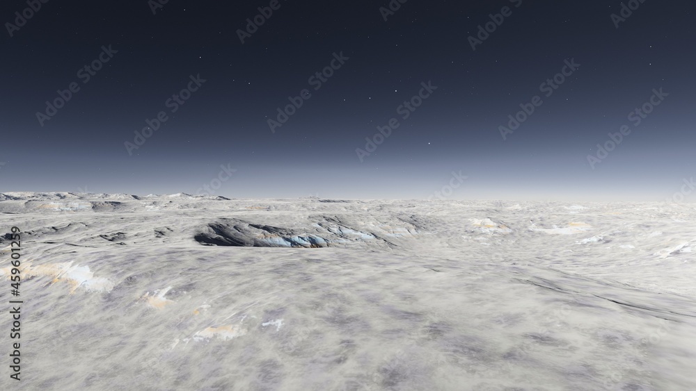 beautiful view from an exoplanet, a view from an alien planet 3d render beautiful view from an exoplanet, a view from an alien planet 3d render