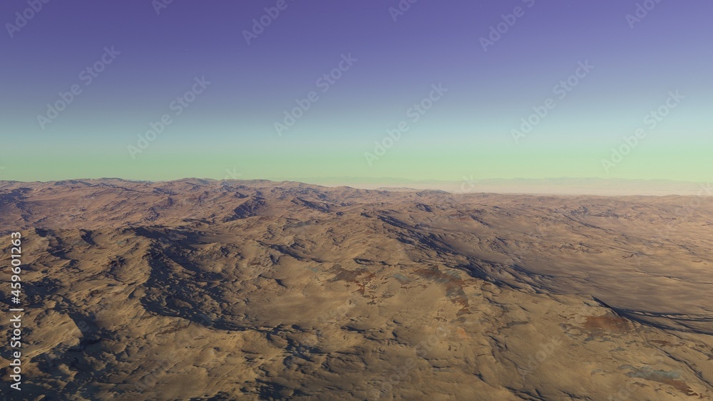 beautiful view from an exoplanet, a view from an alien planet 3d render beautiful view from an exoplanet, a view from an alien planet 3d render