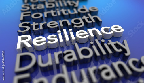 Resilience Durability Endurance Strenth Stability Words 3d Animation photo