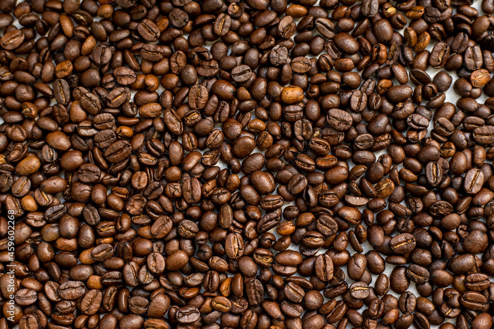 Mixture of different kinds of coffee beans. Coffee Background Mixture of different kinds of coffee beans. Coffee Background