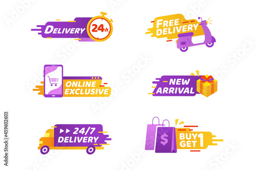 Express delivery and sale symbols