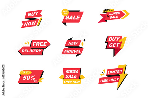 Online shopping sale label set