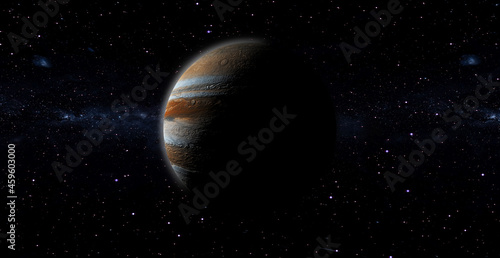 Fototapeta Naklejka Na Ścianę i Meble -  Planet Jupiter 4K 3D Rendering