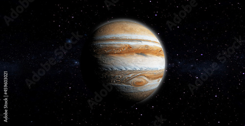 Fototapeta Naklejka Na Ścianę i Meble -  Planet Jupiter 4K 3D Rendering