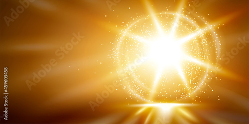 golden color radial glowing effect