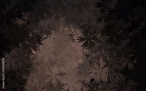 Wallpaper Mural Dark Brown vector doodle backdrop with flowers. Torontodigital.ca